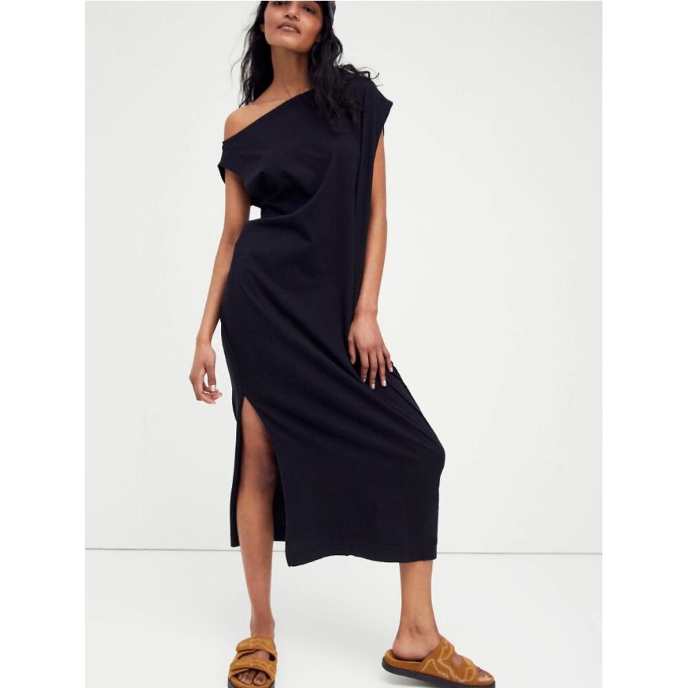 Free People Raquel Midi Dress in Black Lyst sz. L